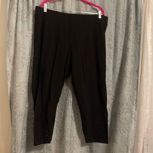 Laser cut crop leggings